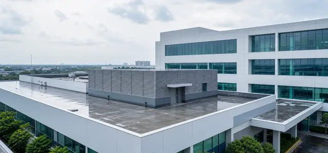 Protected roof surfaces of a healthcare facility